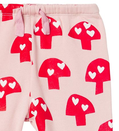 Stella McCartney Kids Sweatpants - Pink w. Mushrooms Stella McCartney Kids Sweatpants - Pink w. Mushrooms