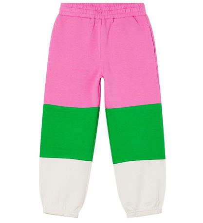 Stella McCartney Kids 트레이닝 바지 - 핑크/화이트/그린