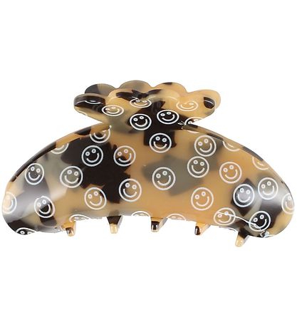 Pince à cheveux By Stær - Asta - 10x5 cm - Smiley Marron Leo