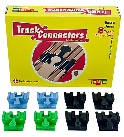 Toy2 Track Connectors - 8 pcs - Basic Connectors Toy2 Track Connectors - 8 pcs - Basic Connectors
