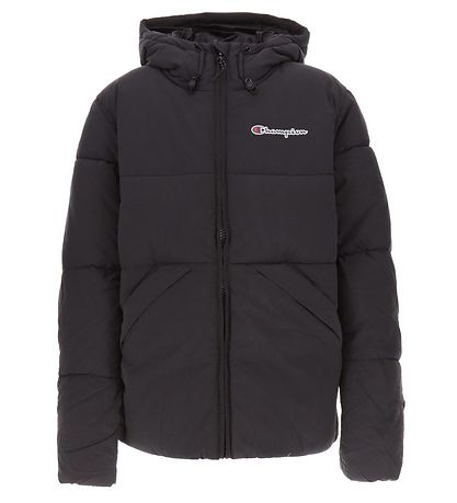 Champion Fashion Puffer Jacket - Script Logo - Black