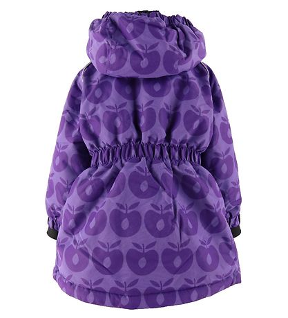 Småfolk Winter Coat - Purple Heart w. Apples