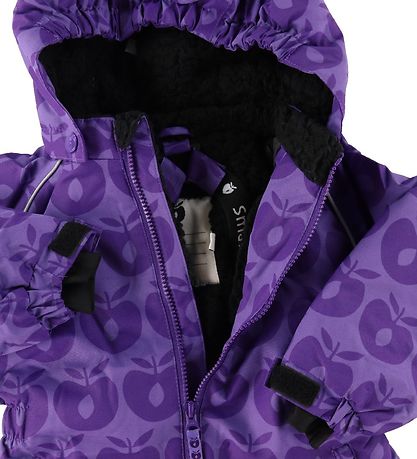 Småfolk Winter Coat - Purple Heart w. Apples