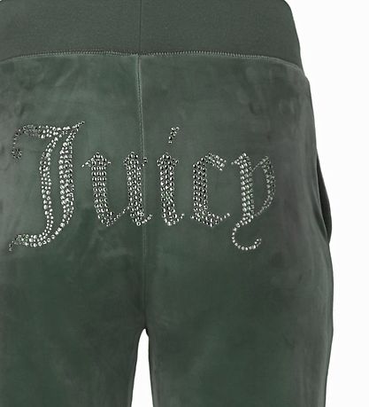 Juicy Couture Velvet Trousers - Dark Moss