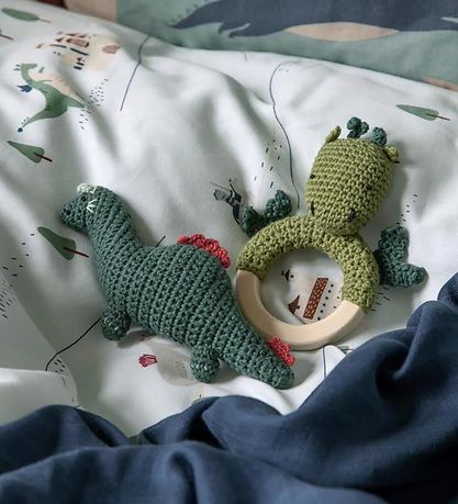 Sebra Rattle - Crochet - Dragon - Green