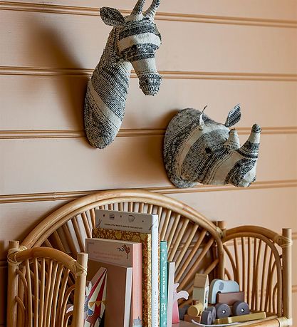 Bloomingville Wall Decoration Decoration - Rhino - Black/White