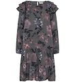 Minymo Dress - Smoked Pearl w. Flowers Minymo Dress - Smoked Pearl w. Flowers