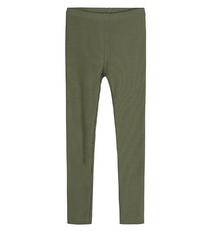 Hust and Claire Leggings - Lane - Rib - Ull - Dusty Green