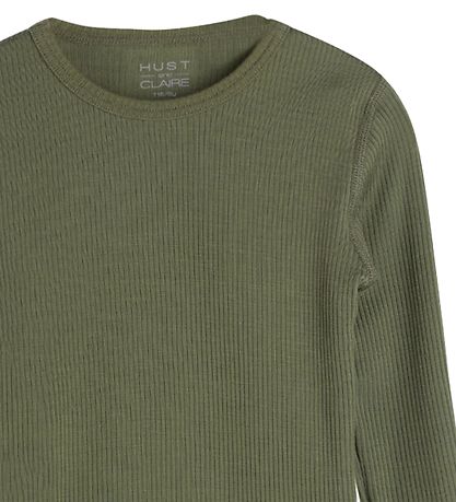 Hust and Claire Blouse - Adie - Rib - Wol - Dusty Green