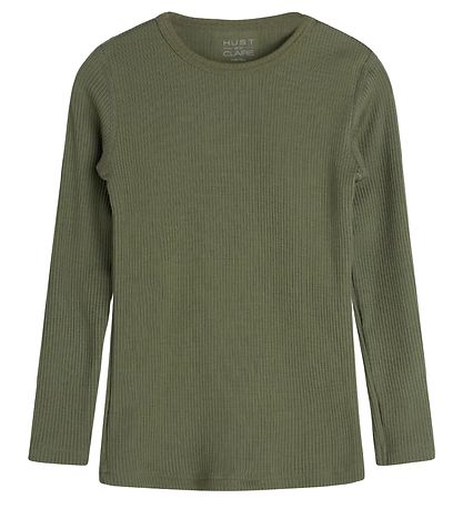 Hust and Claire Blouse - Adie - Rib - Wol - Dusty Green
