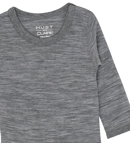 Body m/l Hust and Claire - Bo - Laine - Gris Mélange Body m/l Hust and Claire - Bo - Laine - Gris Mélange