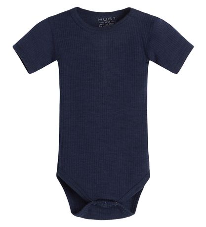 Hust and Claire Bodysuit s/s - Bet - Rib - Wool - Navy