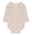 Monsieur Mini Romper l/s - Off White m. Chocolade