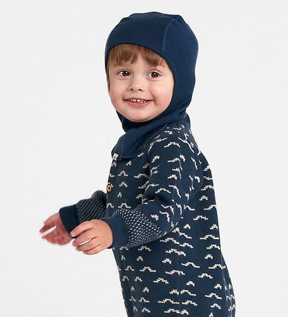 Cagoule Voksi - Laine - 2 Couches - Réversible - Poppy Blue Cagoule Voksi - Laine - 2 Couches - Réversible - Poppy Blue