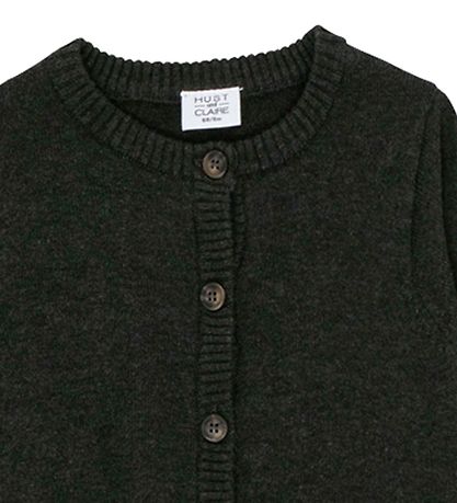 Gilet Hust and Claire - Clyde - Tricoté - Gris Charbon Mélange