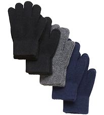 CeLaVi Gloves - Wool/Nylon - 5-Pack - Black/Blue CeLaVi Gloves - Wool/Nylon - 5-Pack - Black/Blue
