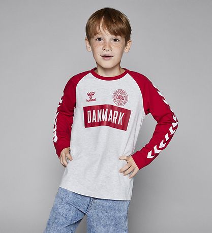 Hummel Pusero - DBU - hmlHurraa - Harmaa melange/Punainen Hummel Pusero - DBU - hmlHurraa - Harmaa melange/Punainen