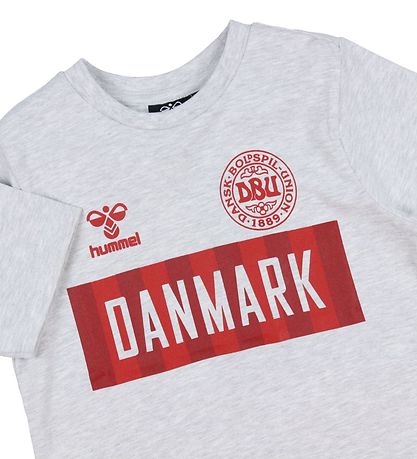 Hummel T-shirt - DBU - hmlHooray - Grey Melange heather