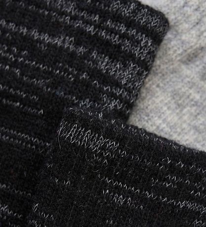 CeLaVi Mittens - Wool/Polyester - 2-Pack - Grey/Black w. Reflex