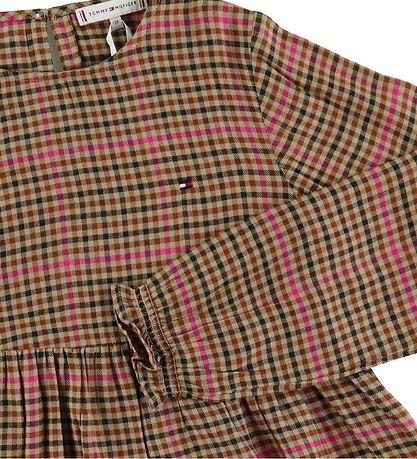 Tommy Hilfiger Klänning - Preppy Check Dress - Sherpard/Magenta