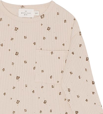 Blouse Monsieur Mini - Off White av. Chocolat Blouse Monsieur Mini - Off White av. Chocolat