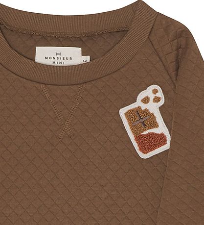 Monsieur Mini Sweatshirt - Quilted - Chocolate Monsieur Mini Sweatshirt - Quilted - Chocolate