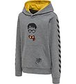 Hummel Hoodie - Grey Melange Potter Cuatro - Gray heather w. Pri Hummel Hoodie - Grey Melange Potter Cuatro - Gray heather w. Pri