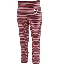 Hummel Leggings - HmlUnited Tights - Striped - Woodrose