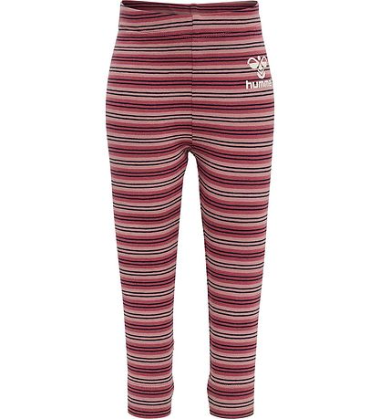 Hummel Leggings - HmlUnited Tights - Striped - Woodrose