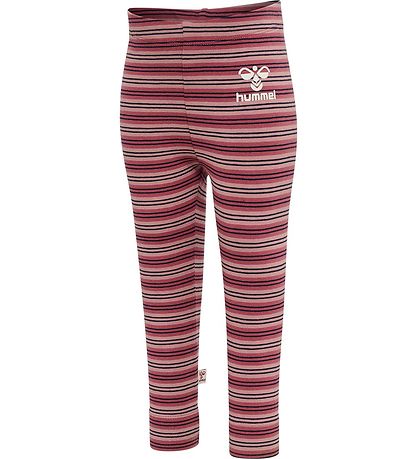 Hummel Leggings - HmlUnited Tights - Striped - Woodrose