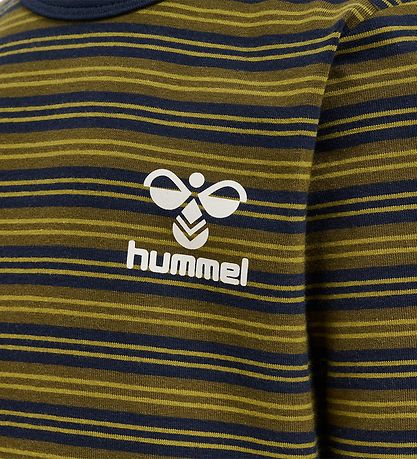Hummel Blouse - HmlUnited T-Shirt L/s - Striped - Black Iris/Gre