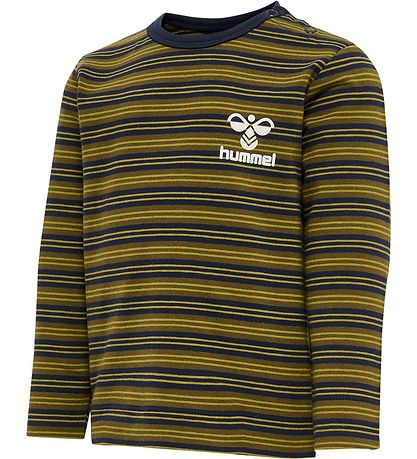 Hummel Blouse - HmlUnited T-Shirt L/s - Striped - Black Iris/Gre Hummel Blouse - HmlUnited T-Shirt L/s - Striped - Black Iris/Gre