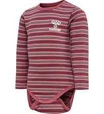 Hummel Bodysuit l/s - Striped - Stripe - Woodrose