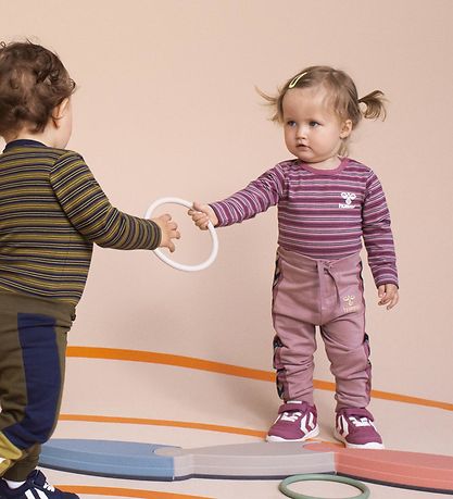 Body m/l Hummel - HmlUnited - Rayures - Rose des bois Body m/l Hummel - HmlUnited - Rayures - Rose des bois