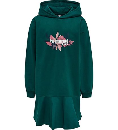 Hummel Dress - hmlSaga Hoodie Dress - Deep Teal