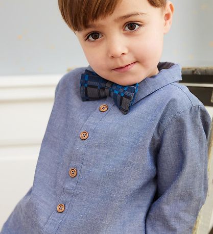 Noa Noa miniature Þverslaufa - Strákur Jacob Bow Binda - Blue Noa Noa miniature Þverslaufa - Strákur Jacob Bow Binda - Blue