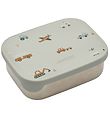 Liewood Lunchbox - Silicone/Steel - Arthur - Vehicles/Dove Blue