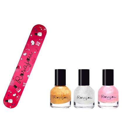 Rosajou Nagellacke m. Nagelfeile - 4 Teile - Pearl/Chéri/Magic