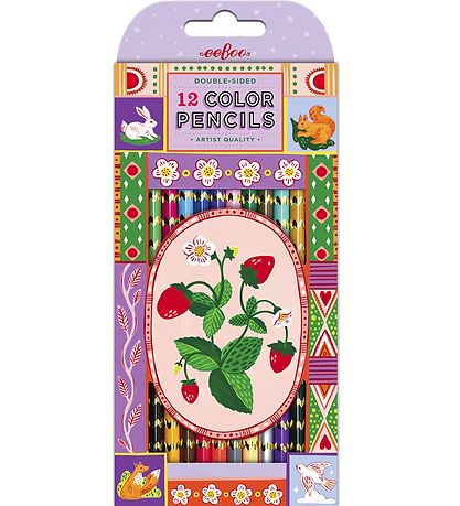 Eeboo Colouring Pencils - 12 Pcs - Strawberries Eeboo Colouring Pencils - 12 Pcs - Strawberries
