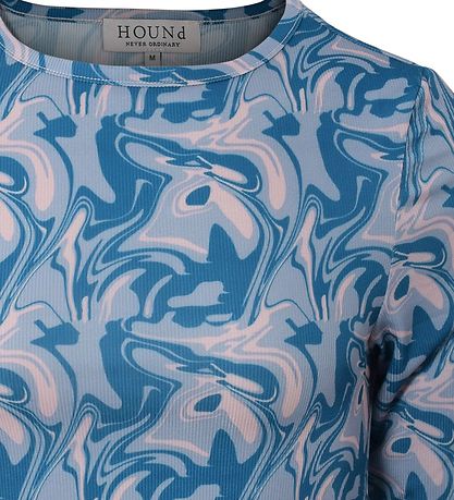 Hound Blouse - Graphic Top - Cobalt Blue Mix