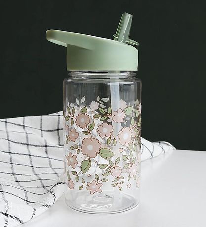 A Little Lovely Company Water Bottle with. Straws - 450 mL - Blo A Little Lovely Company Water Bottle with. Straws - 450 mL - Blo