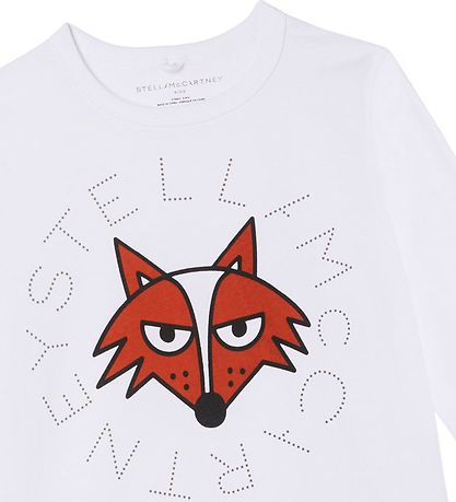 Stella McCartney Kids Kinderbluse - Weiß m. Fuchs