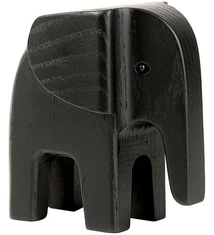 Novoform tréfígúra - Barn Elephant - Black Lituð