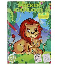 Megastar Colouring Book w. Stickers - 32 Pages - Animals Megastar Colouring Book w. Stickers - 32 Pages - Animals