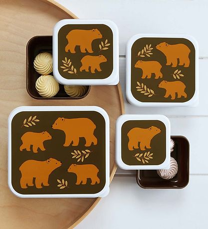 A Little Lovely Company Matlådeset - 4 st. - Bears A Little Lovely Company Matlådeset - 4 st. - Bears
