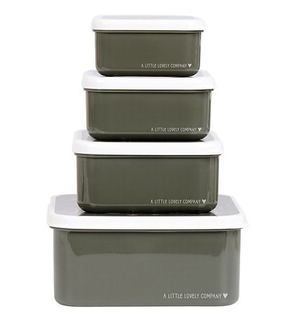 A Little Lovely Company Lunchbox Set - 4 pcs - Savanna