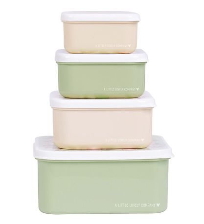A Little Lovely Company Lunchbox Set - 4 pcs - Blossoms A Little Lovely Company Lunchbox Set - 4 pcs - Blossoms