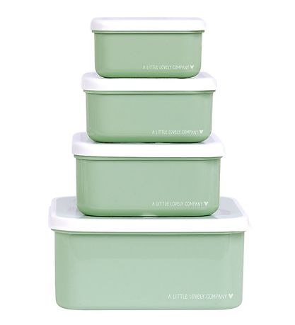 A Little Lovely Company Lunchbox Set - 4 pcs - Liningest Friends