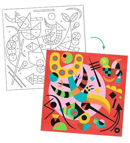 Djeco Kreativt leker - 4 Motiver - Abstrakte motiver Djeco Kreativt leker - 4 Motiver - Abstrakte motiver