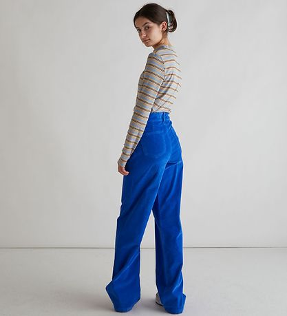 Grunt Corduroy Broek - Wise Wide Corderoy - Digitaal Blue Grunt Corduroy Broek - Wise Wide Corderoy - Digitaal Blue
